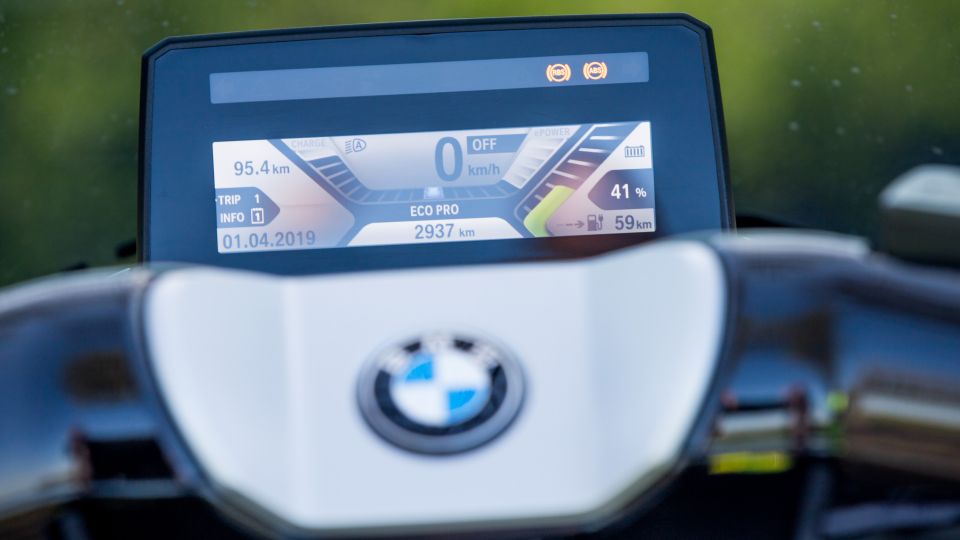 digitales Display Motorroller BMW c-Evolution