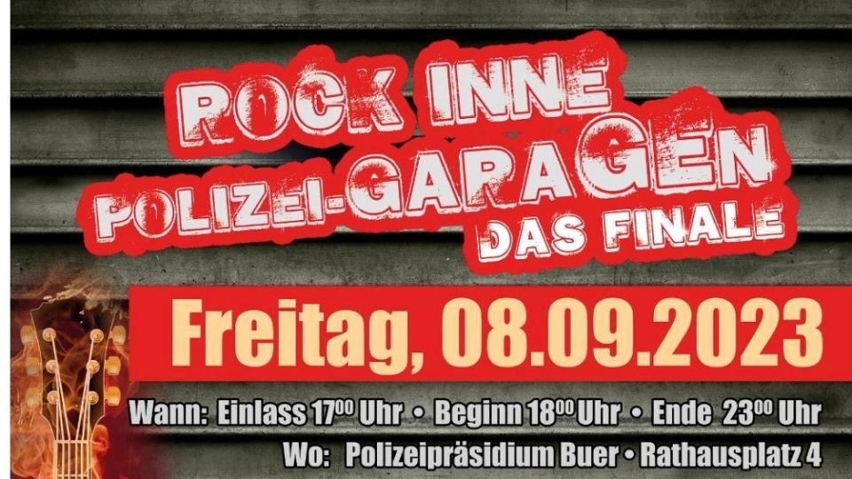 Plakat "Rock inne Polizeigaragen"